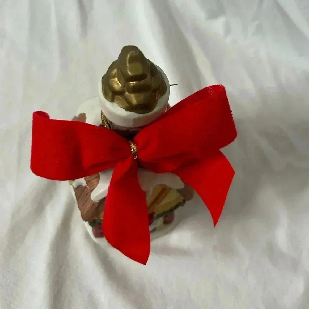 Christmas Hand painted Porcelain House dinner‎ bell